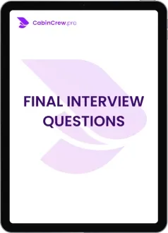 Perguntas e respostas da entrevista final para comissário de voo Emirates, Qatar Airways e Etihad: de seleções reais, serviço de bordo e contratação em Dubai, Doha e Abu Dhabi.